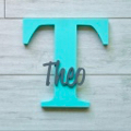 Personalised Wooden Letters - Aqua